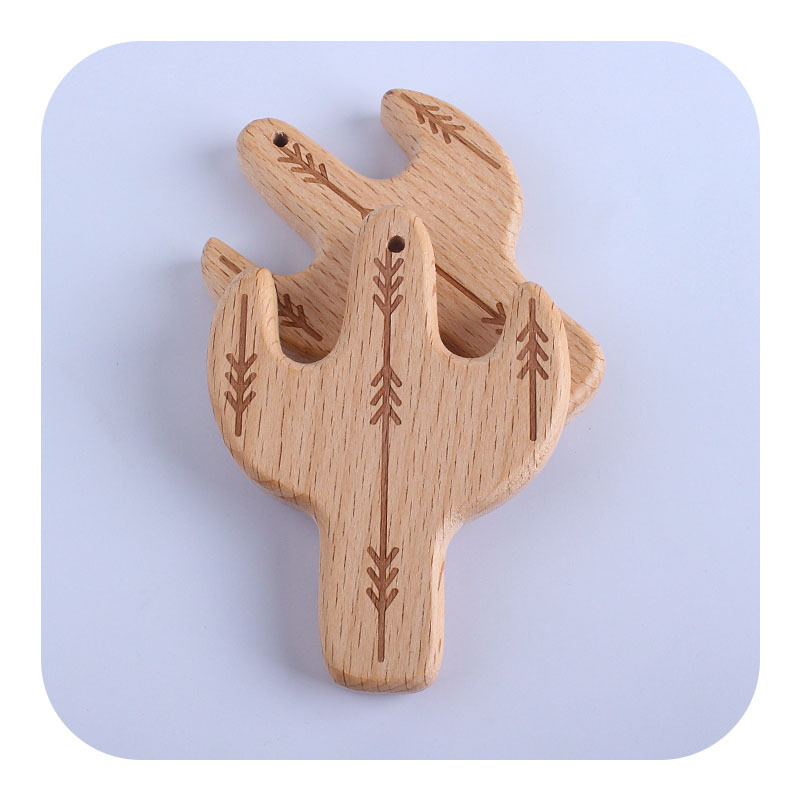 Nuevo bebé cactus haya juguete mordedor bebé molar mordedor chupete cadena collar DIY accesorios de la joyería