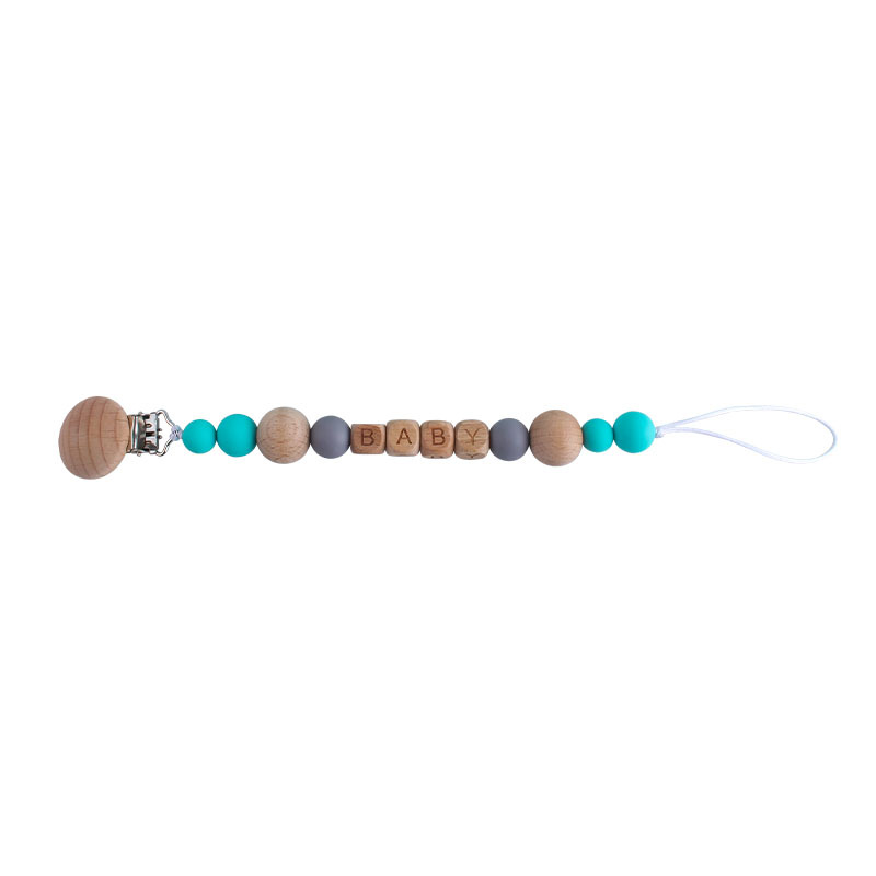 Personalizable bebé haya chupete clip chupete cadena pequeño León de silicona juguete mordedor chupete cadena traje