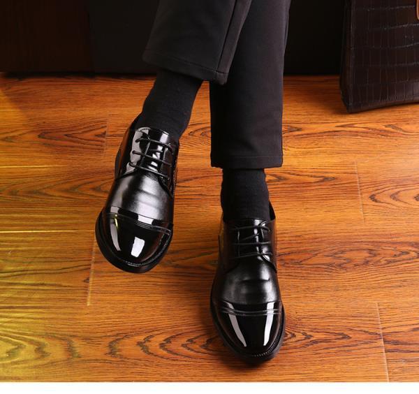 Calzature da sposa stringate in pelle sintetica Oxford da uomo_voghion.com