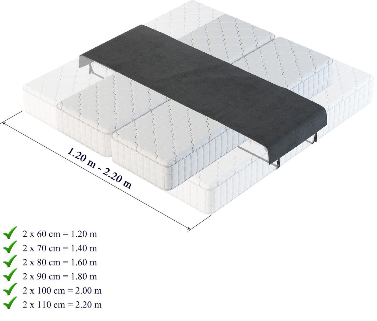 床桥 床垫连接器  床垫连接器 双人床床桥 亚马逊热销床桥 床缝塞