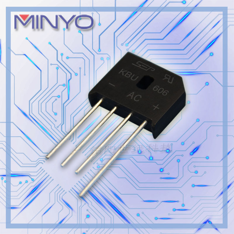 台产大芯片6A600V整流桥堆KBU606/KBU6J等全系列扁桥现货供应