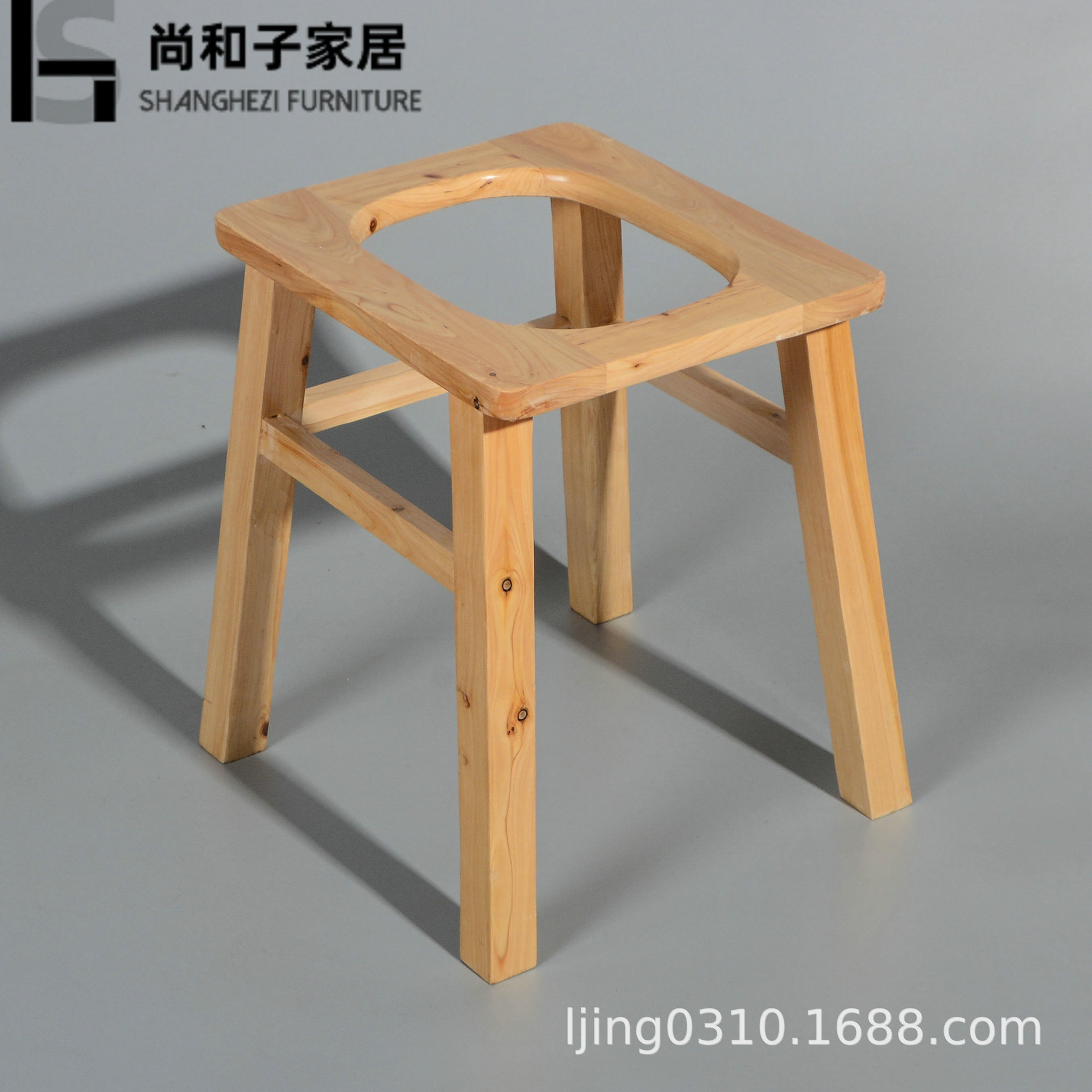 Cypress elderly adult seat seat pregnant women go to the toilet sitting stool reinforced toilet home solid wood sitting toilet