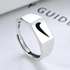 Brand ring suitable for men and women for beloved, silver 925 sample, simple and elegant design