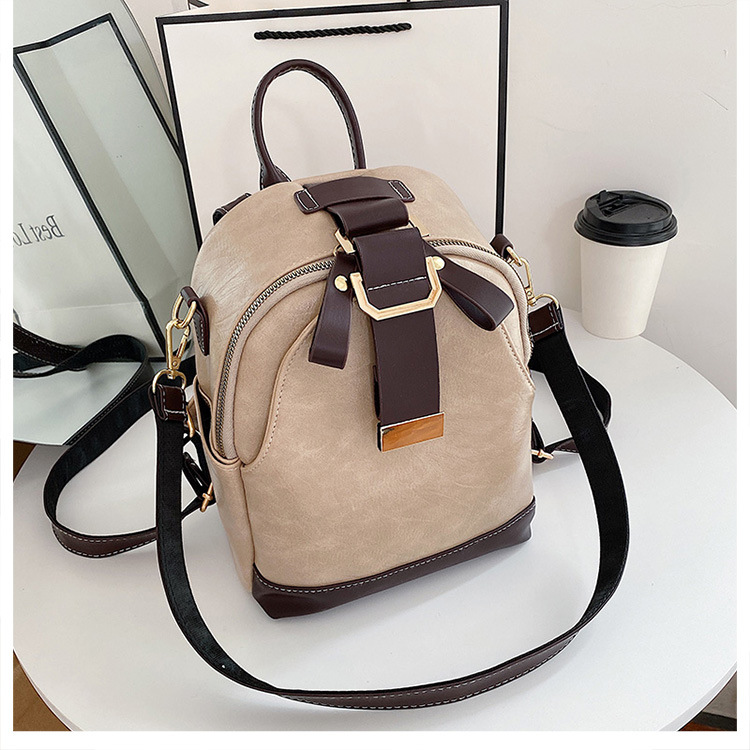 Fashion Retro Contrast Color Small Backpack Wholesale Nihaojewelry display picture 8