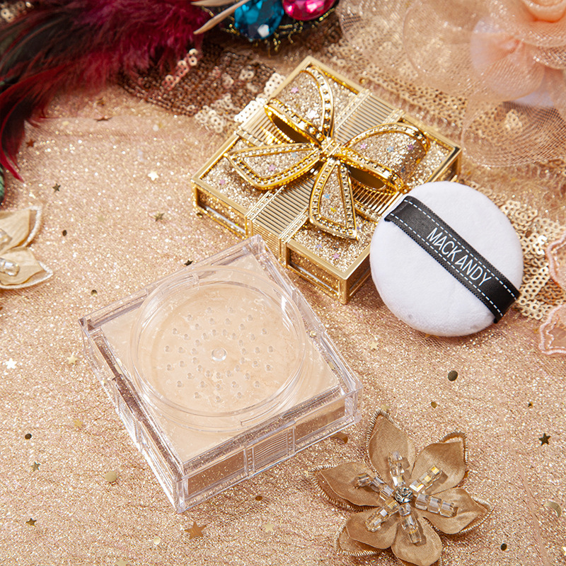 玛可安迪蝴蝶结丝感空气蜜粉控油防水持久修容快手抖音一件代发