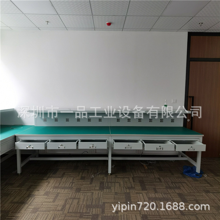 重型中山防静电工作台带灯操作台流水线维修打包桌车间装配生产线