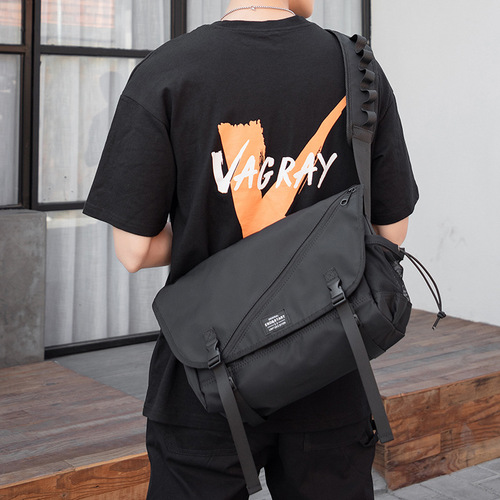Men's tool bag crossbody bag trendy brand Harajuku functional college postman computer casual shoulder backpack for women