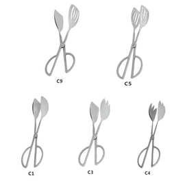 不锈钢面包夹酒店自助餐夹食品夹剪刀型烧烤夹子食品分菜夹餐厅