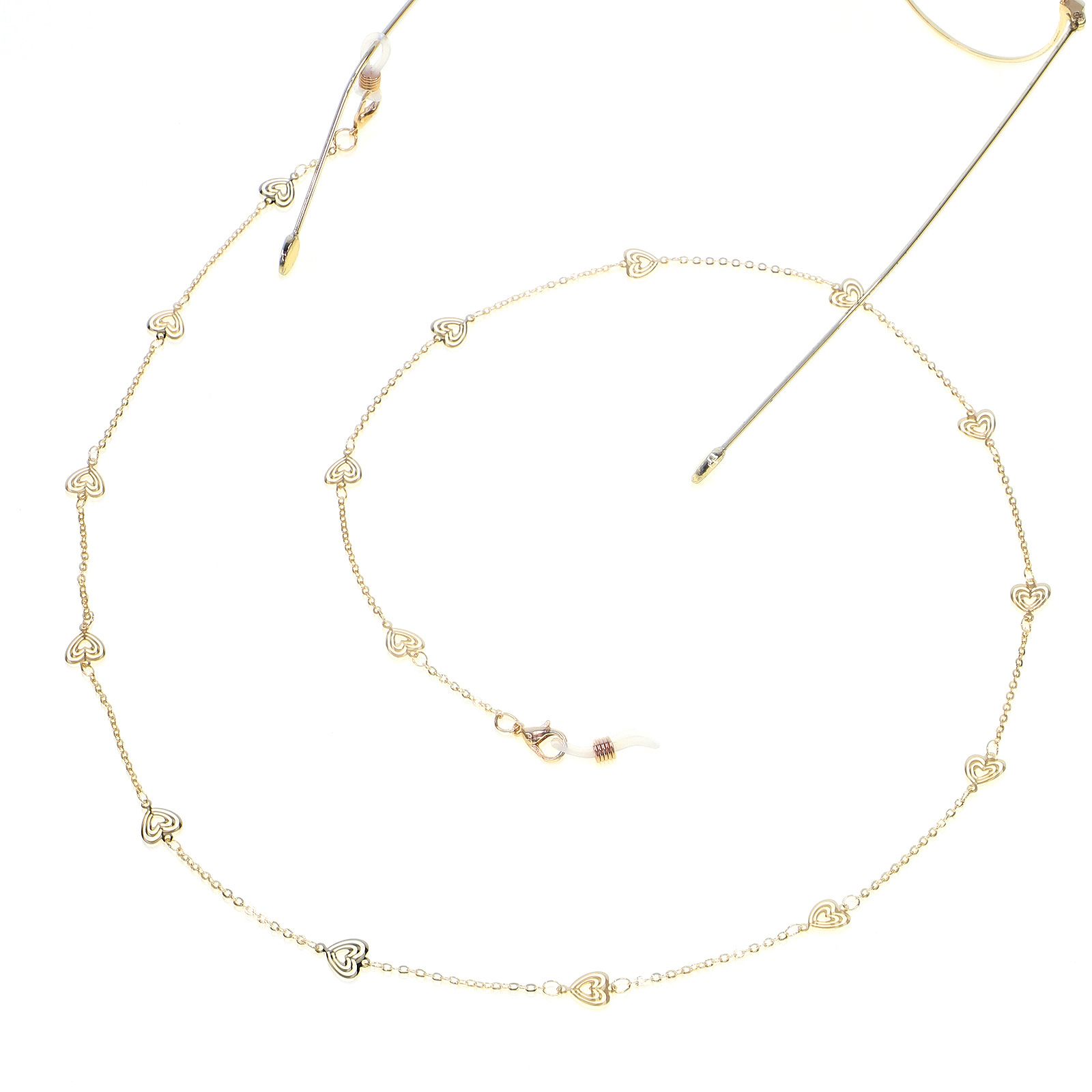 15g Weight Metal Material Hot Fashionable Simple Golden Hollow Peach Heart Glasses Chain Chain Glasses Chain Wholesale Nihaojewelry 5