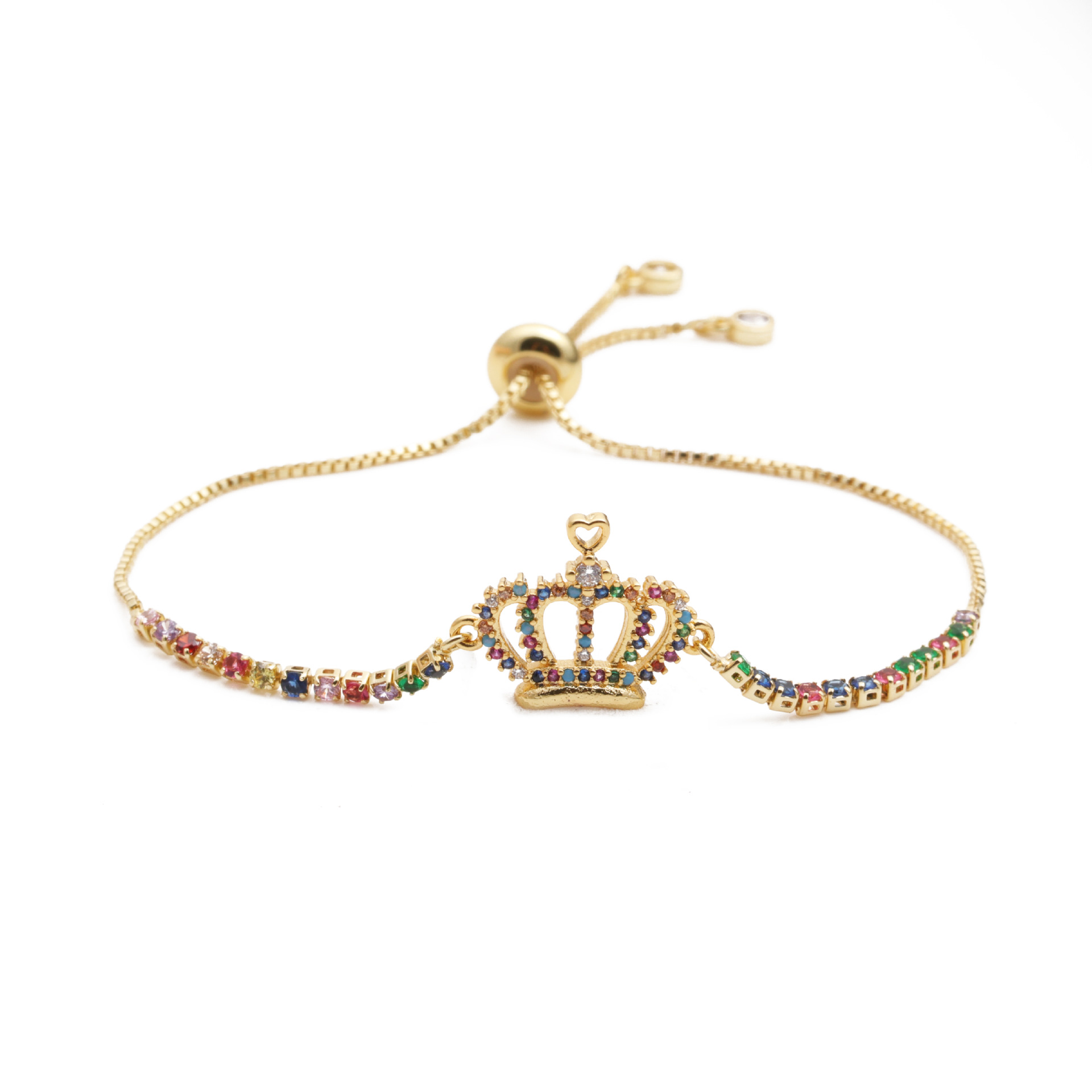 الأزياء والمجوهرات النحاس مايكرو-مجموعة الزركونيوم ولي قابل للتعديل سوار الجملة Nihaojewelry display picture 2