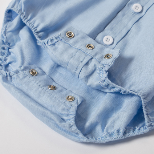 Newborn boy baby gentleman set crawling suit sleeper hat dress shirt bow tie belt diaper photo bag diaper suit British style