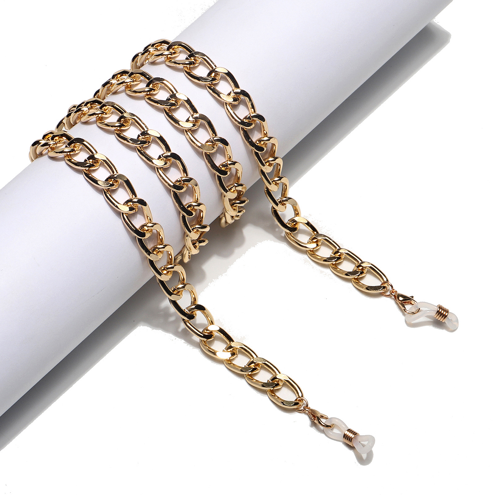 55g Weight Metal Material Gold Color Fashionable And Simple Color Retention Gold Thick Aluminum Chain Glasses Rope Metal Glasses Chain Wholesale Nihaojewelry 无
