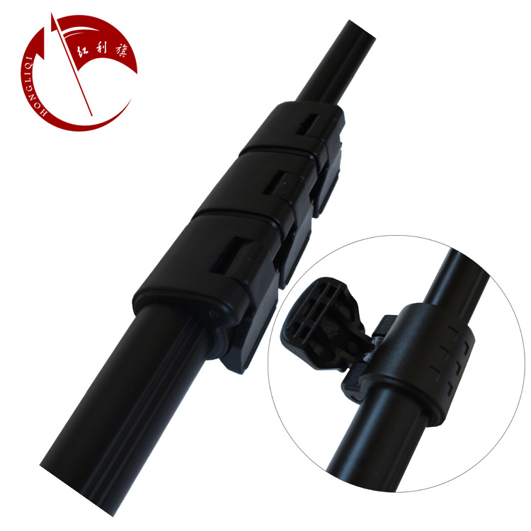 快速卡扣式双槽铝合金伸缩管 双槽防转动伸缩灯架杆