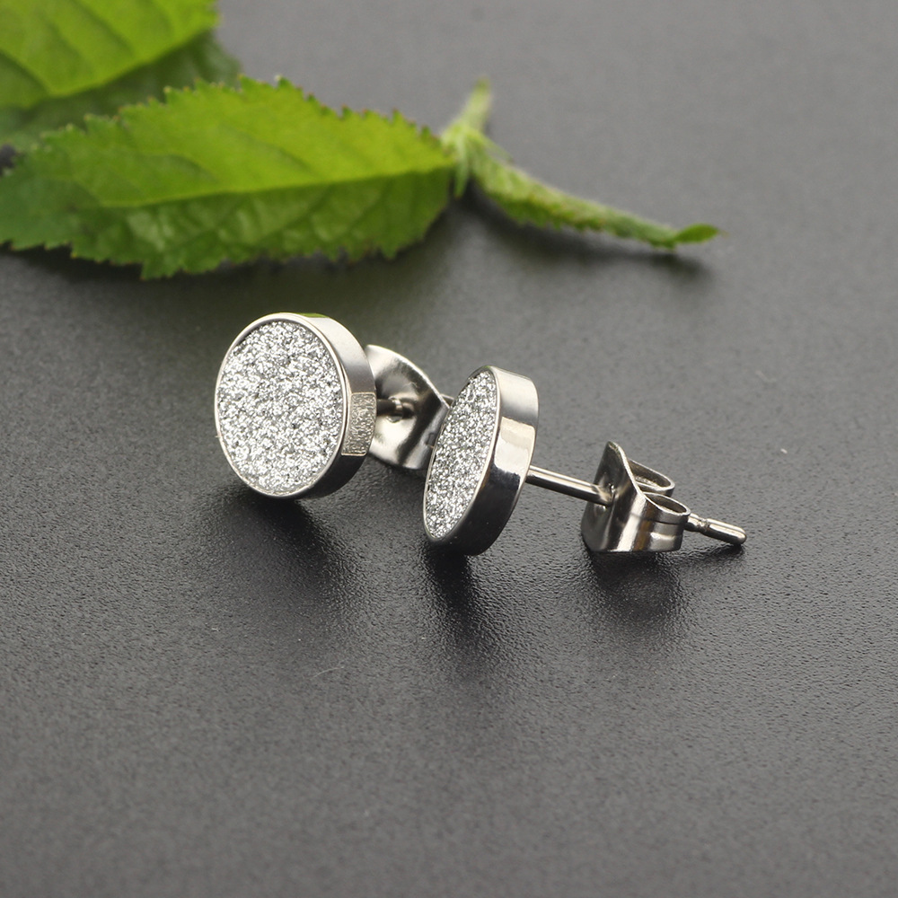 Korean Style Frosted Flower Ear Studs for Men - 316L Surgical Steel Earrings for Cartilage & Helix detail image 8