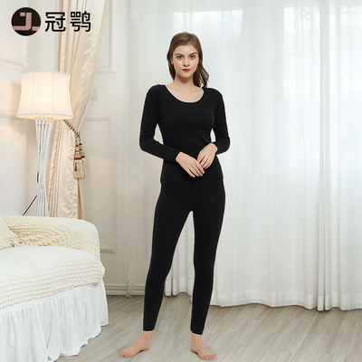 No trace fever lady Autumn clothes constant temperature Body Long johns winter Plush keep warm Underwear Add fertilizer suit