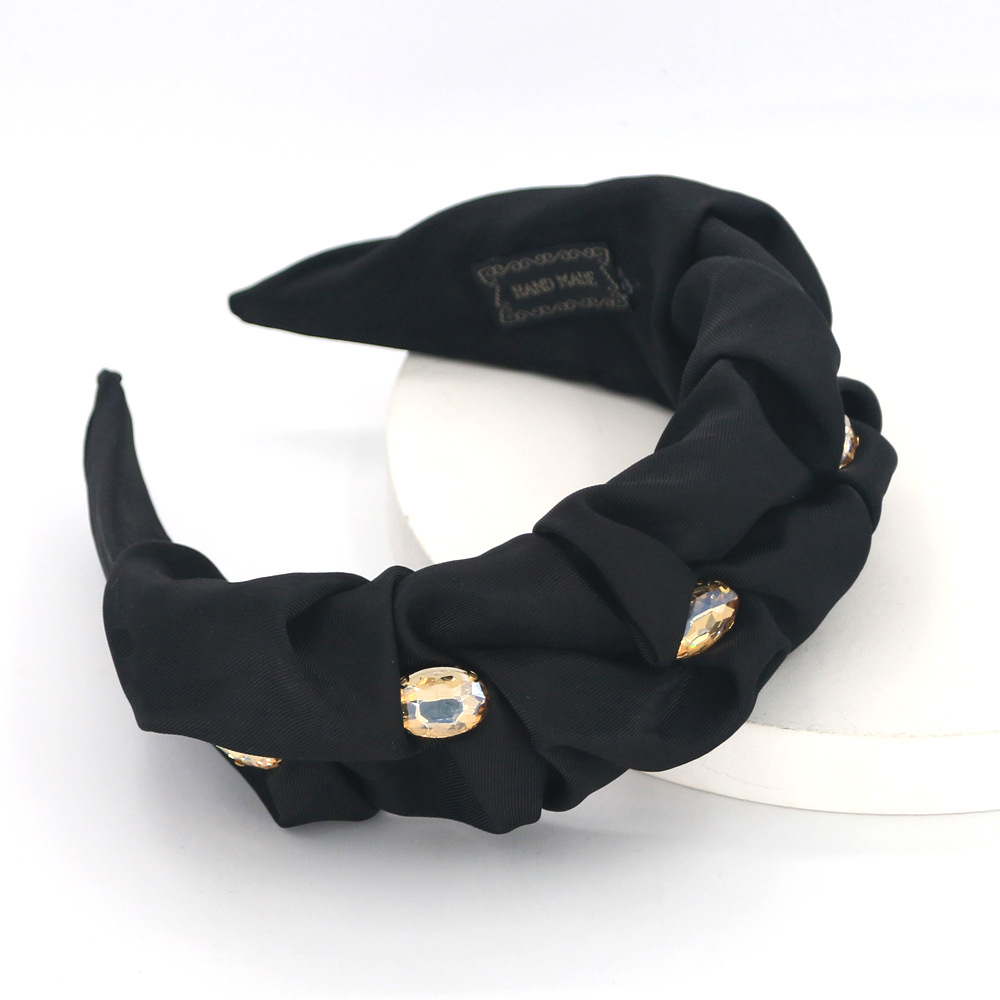 Baroque Fashion Gems Solid Color Headband display picture 2