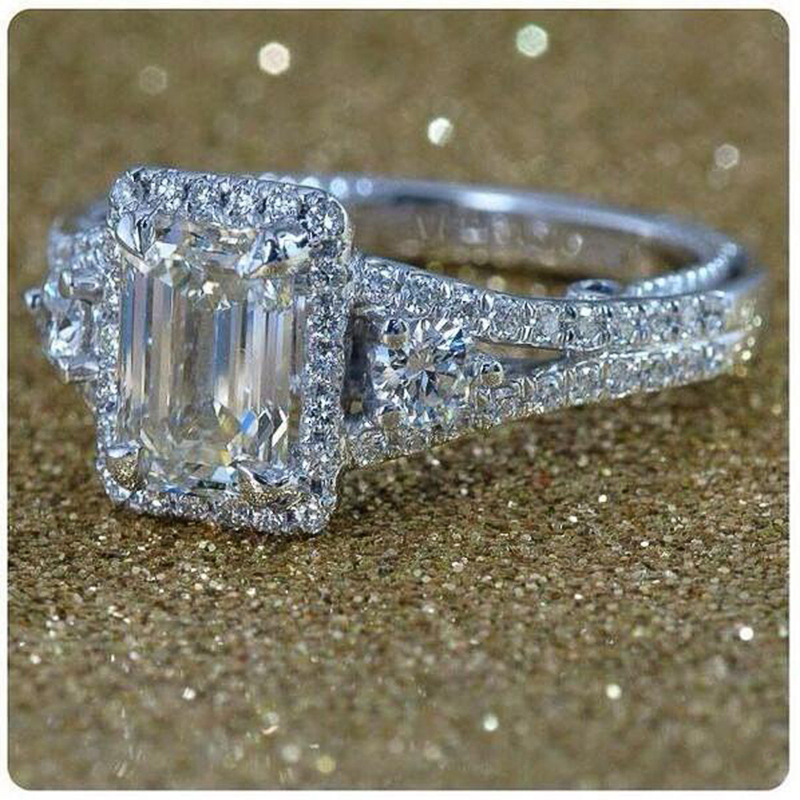 Cao Shi e-commerce New Classic women's copper-plated zircon proposal ring Europe and the United States cross-border jewelry manufacturers wholesale