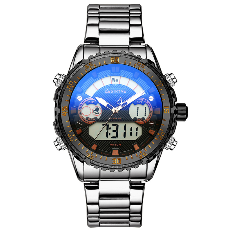 STRYVE reloj deportivo para hombre reloj electrónico impermeable reloj de cuarzo para hombre reloj de acero inoxidable reloj electrónico S8020