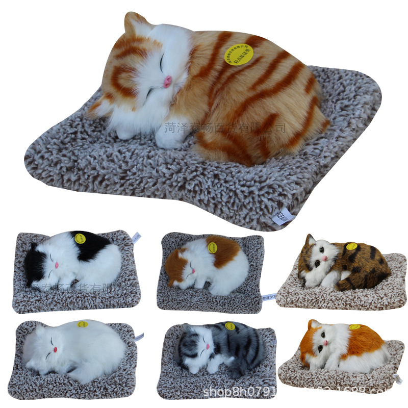 泰畅仿真猫咪会叫 礼品摆件除异味净化空气小竹炭包仿真竹炭猫咪|ms