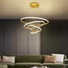 Ring for living room, ceiling lamp, LED modern and minimalistic golden lights suitable for stairs, light luxury style