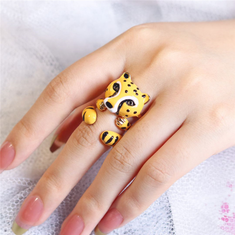 15g Weight Open Rings Classification 1 Set Quantity Holiday, Daily Occasion Alloy Material Animal, Cartoon Pattern All Seasons Season Women's Gender Plating Design Original Design, Cute Style Original Design Cute Animal Cartoon Alloy Plating Women's Open Rings 10