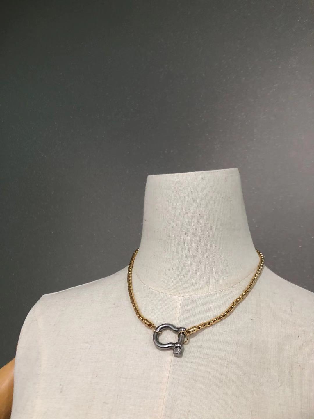 1 Piece Quantity Brass Plating U Shape Necklace