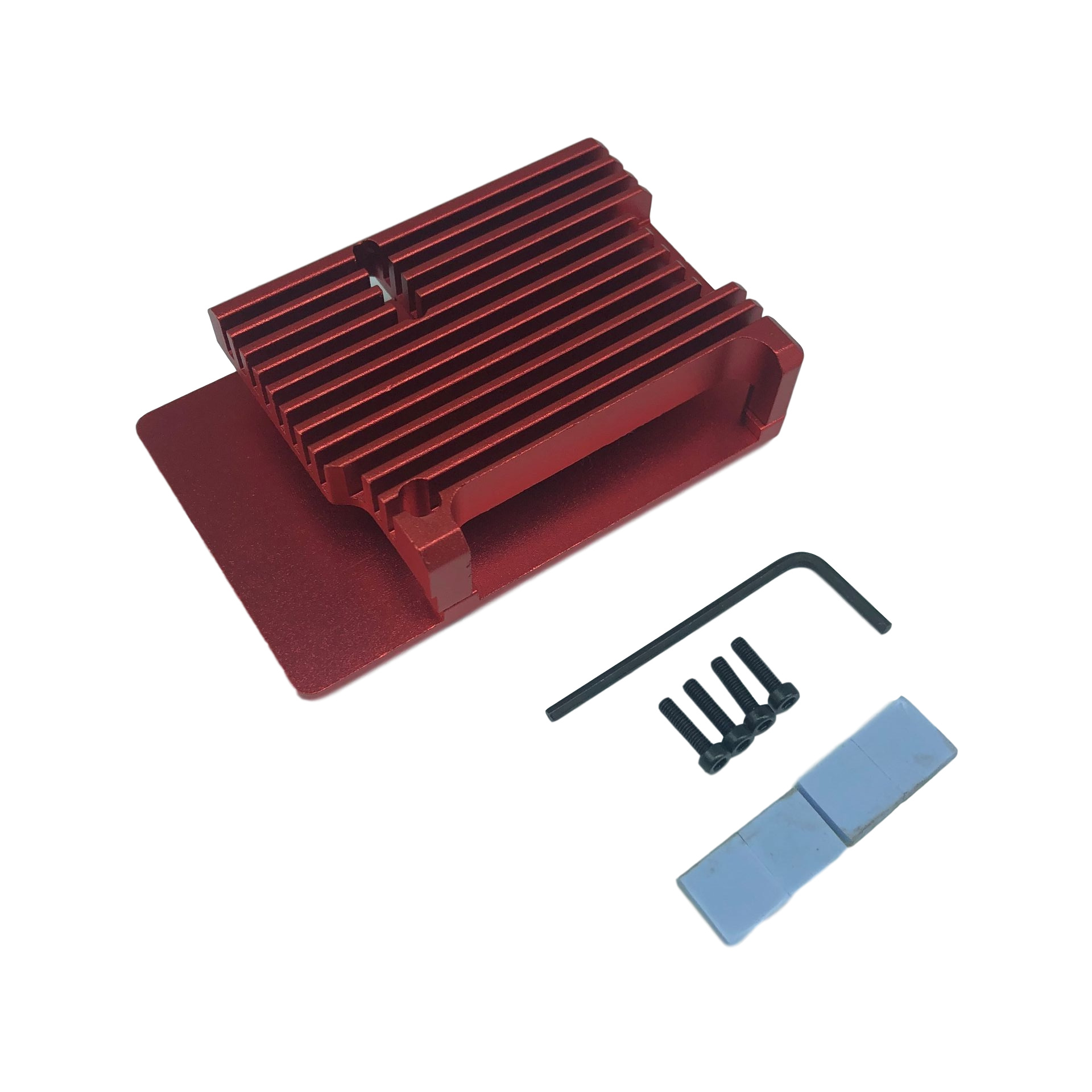 树莓派金属4代外壳Raspberry Pi 4代b+铝合金盒子4b散热壳配件