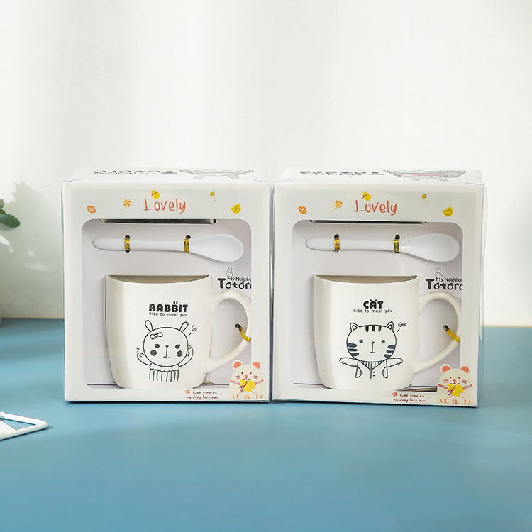 陶瓷杯子禮品 定制廣告LOGO 可愛陶瓷杯情侶套裝 特價創意陶瓷杯