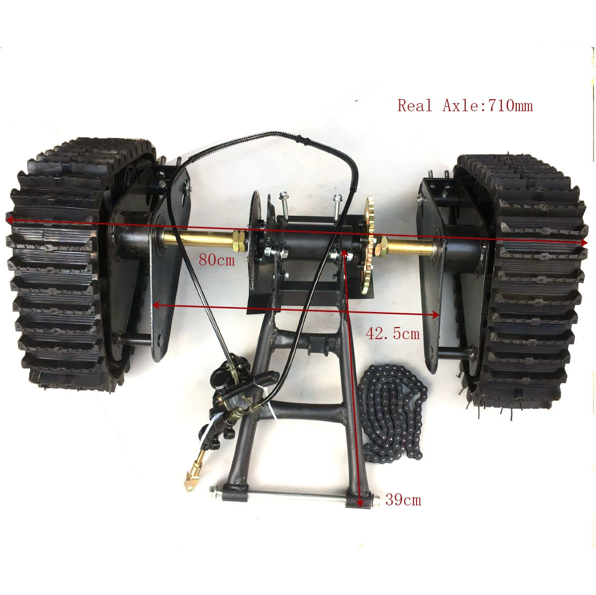 Модифицированный трехколесный четырехколесный мотоцикл ATV ATV задний мост снежный сарай автомобильное гусеничное колесо лыжное колесо