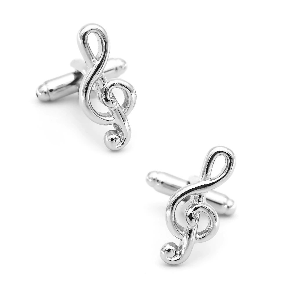 Музыкальная серия французские CUFFFFLINKS серебряные запонки Finus для музыки, крупная точка A3014