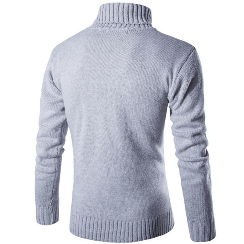 2024 AliExpress Autumn Men's Turtleneck Turtleneck Sweater Fashion Slim-fit Youth Twist Cross-border Sweater Top