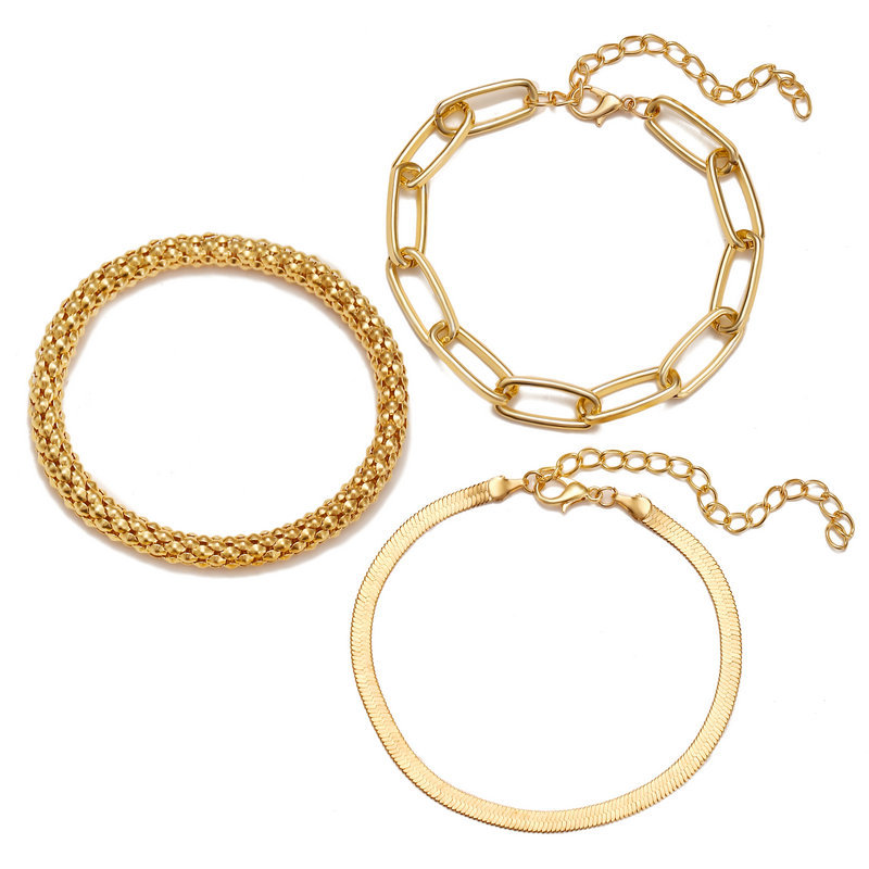 new snake bone chain multi-layer bracelet creative retro personality metal chain bracelet_voghion.com