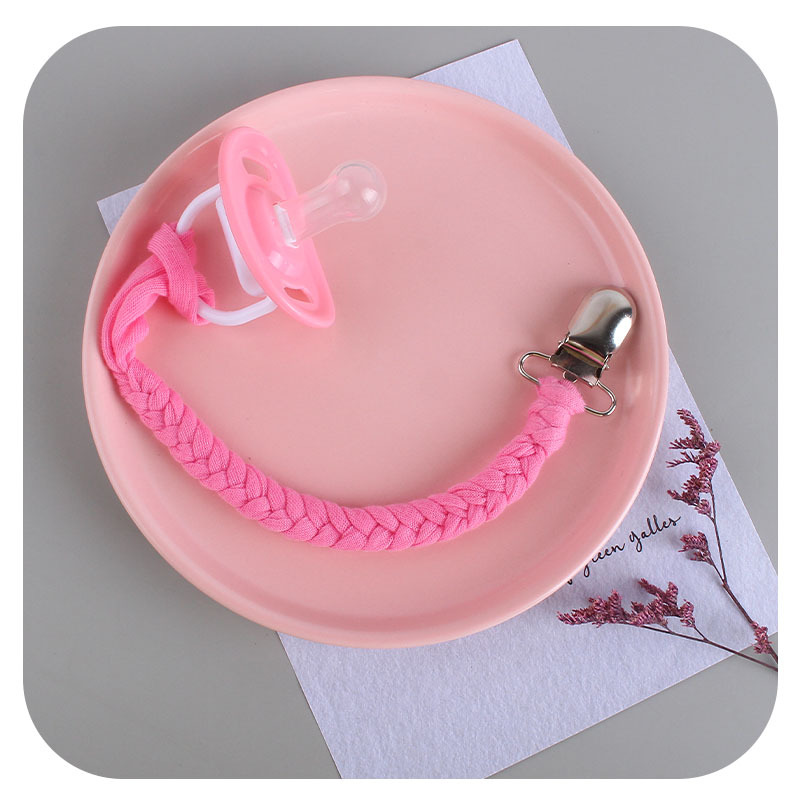 Suministros para bebés populares clip de pico de pato cuerda de pezón DIY bebé creativo hecho a mano tejido Cadena de pezón cadena anti-caída