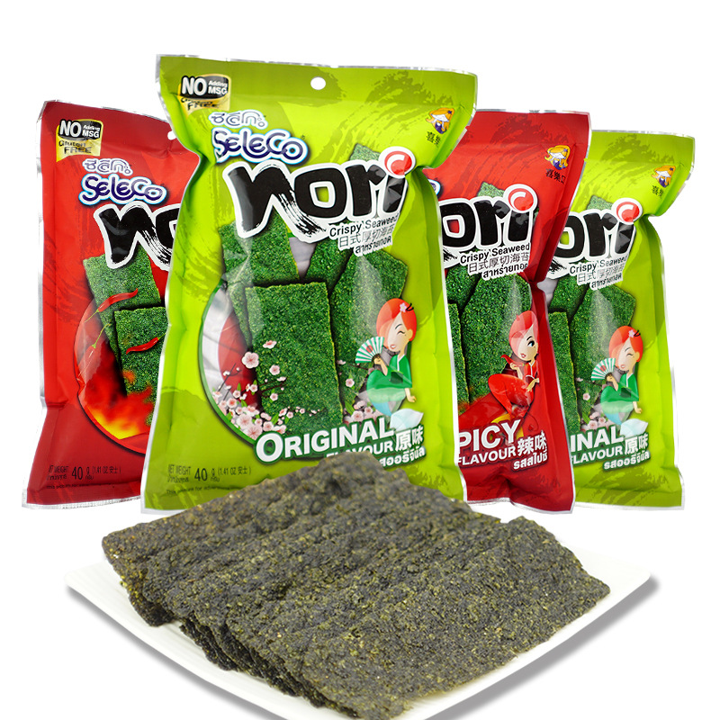 泰國進口 喜樂口厚切海苔原味/辣味 休閑零食