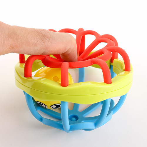Soft gum rattle stick, hand-caught rolling ball, baby educational fitness ball, dumbbell ball, learning crawling intelligence 0-1 toy
