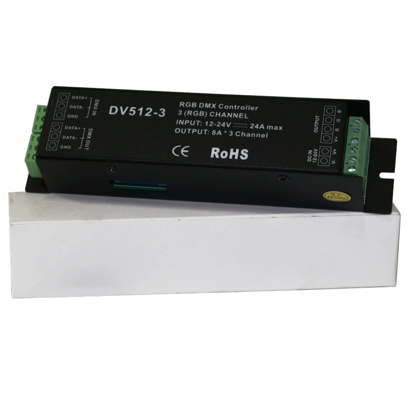 Контроллер Wilunmeit DMX512 LED декодер DV512-3 с нерегулярной вспышкой, мощный декодер