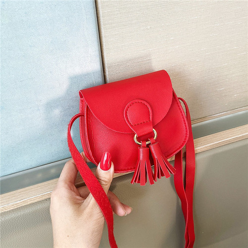 New mini children's bag, Korean style cute princess bag, one-shoulder cross-body baby bag, toddler tassel decorated small shoulder bag