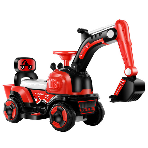 Child Electric Excavator Toy Car Can Sit Adult Large Excavator Can Charge Four-Wheel Car One Piece Shipping