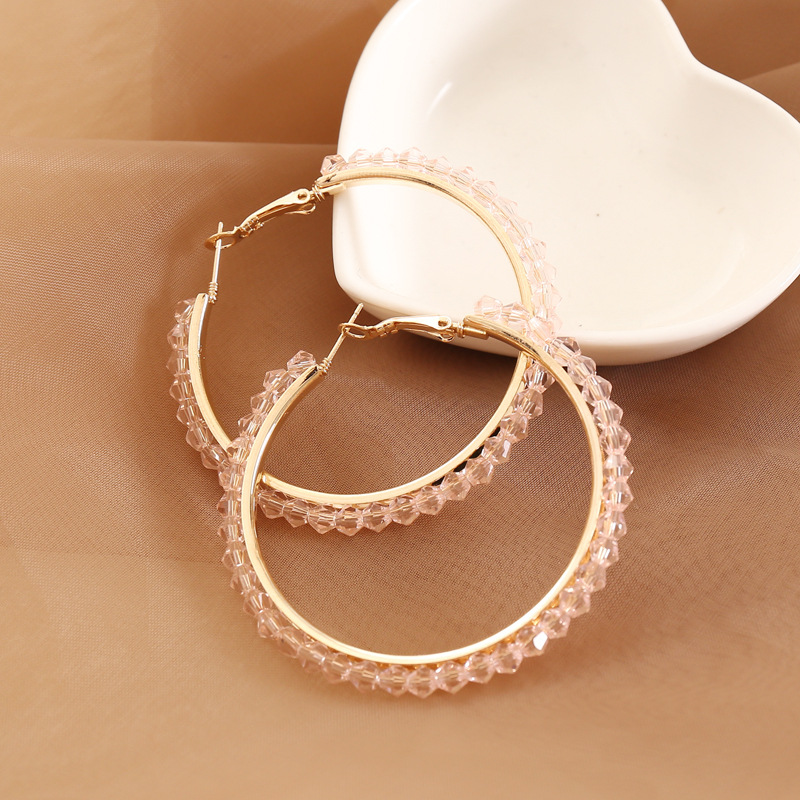 fashion crystal heart-shape earrings