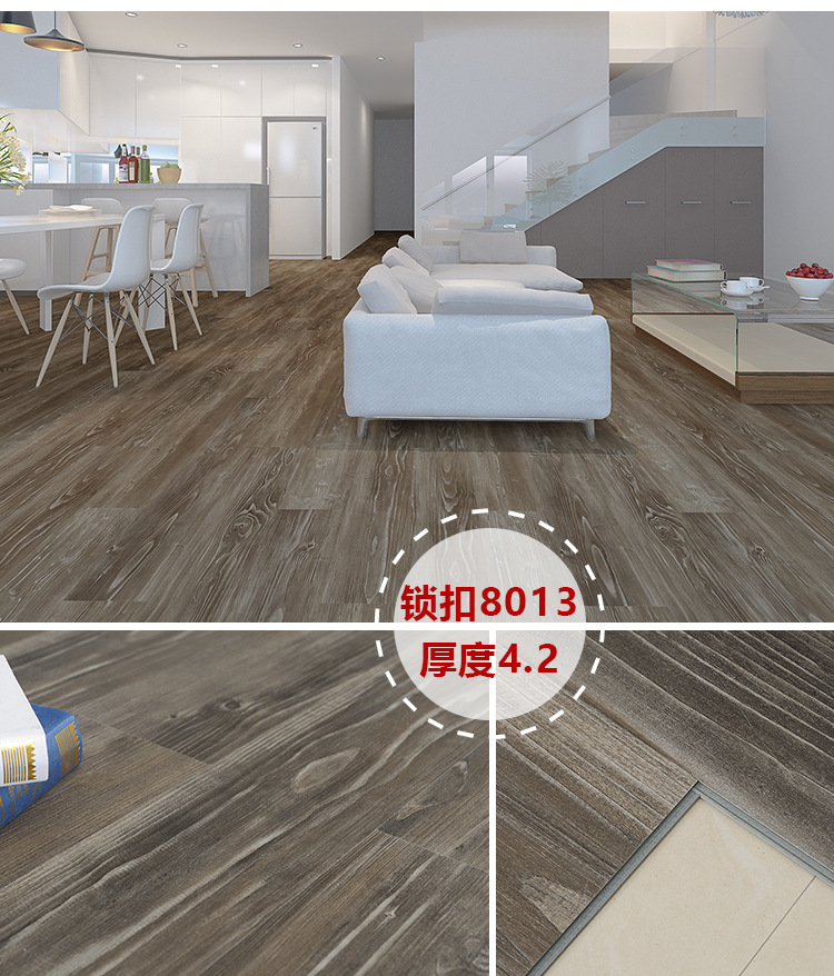 免胶锁扣PVC地板塑胶地板加厚SPC地板革耐磨防水卫生间家用地塑-阿里巴巴