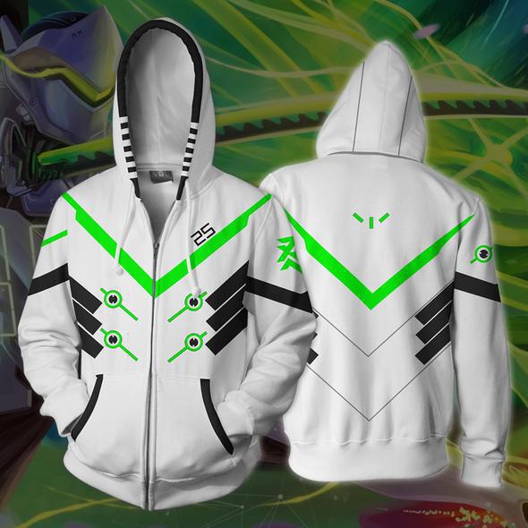 2019 Export New Overwatch Genji 3D Anime Sweatshirt cosplay Sweatshirt Zipper HooDie