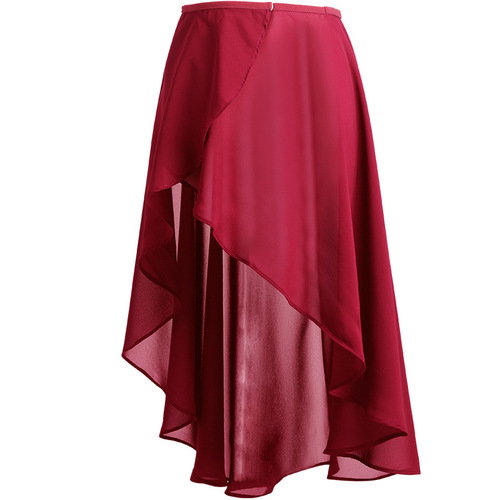 Adult Dance Sarong Training Suit Adult Women's Medium-Length Teacher Skirt Half Body Gym Dress Belted Dance Skirt