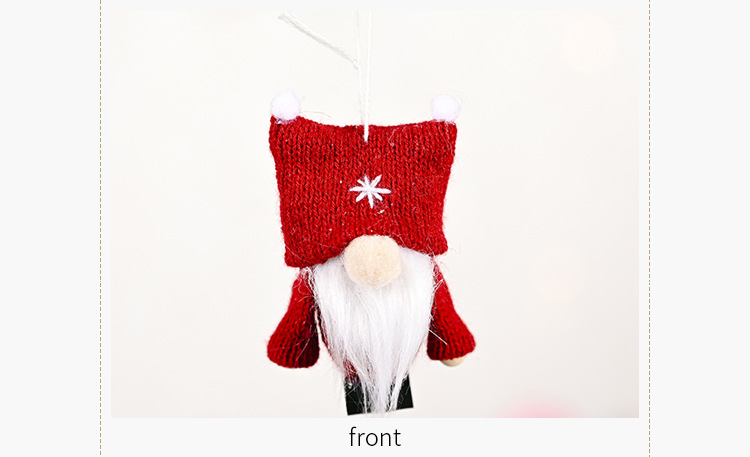 Weihnachtsgestrickte Gesichtslose Puppenverzierungen display picture 4