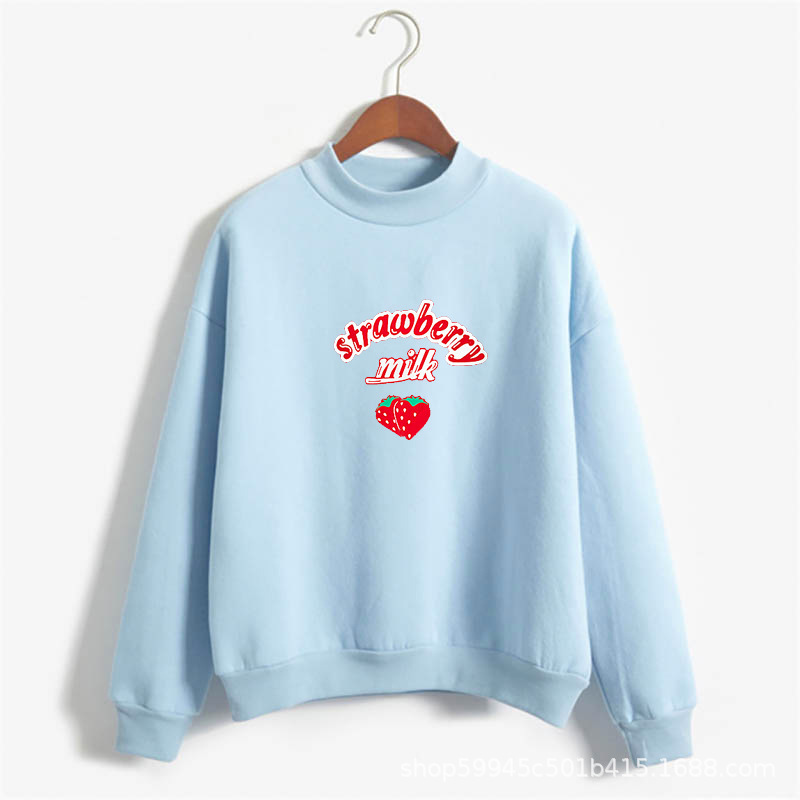 [190g David] Cute Japanese Harajuku Style Strawberry Milk Print Sweatshirt