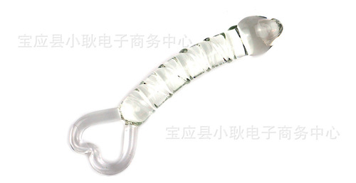 Glass anal plug sex rod outing anus glass rod sex toy back yard chrysanthemum bead female masturbation device