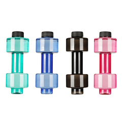 Summer Outdoor Small 550ML Dumbbell Water Cup Fitness Sports Water Bottle Plastic Student Personalized Water Cup Customization