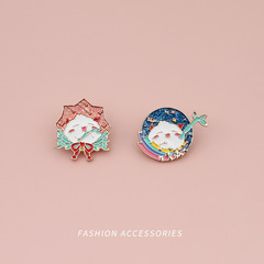 胸針女胸花日系可愛金屬徽章卡通胸章開衫扣裝飾別針創意百搭配飾