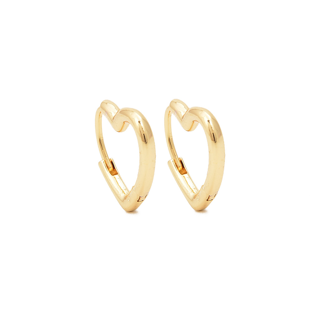 Boucles D&#39;oreilles Simples En Cuivre En Forme D&#39;étoile D&#39;or En Gros display picture 1