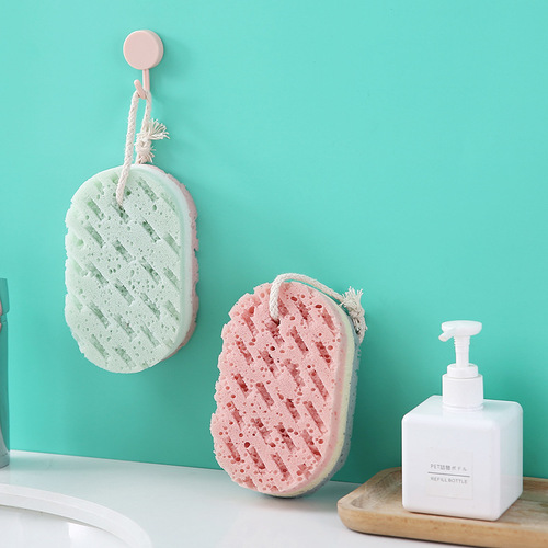 Bathroom bath sponge wipe simple plain color household decontamination bath wipe adult mud rub bath brush bath brush