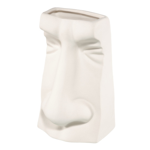 Nordic Creative Human Face Ceramic Dry Flower Vase Home Living Room Exhibition Hall Simple Decorative Ornament Flower Inserting Arrangement Prop